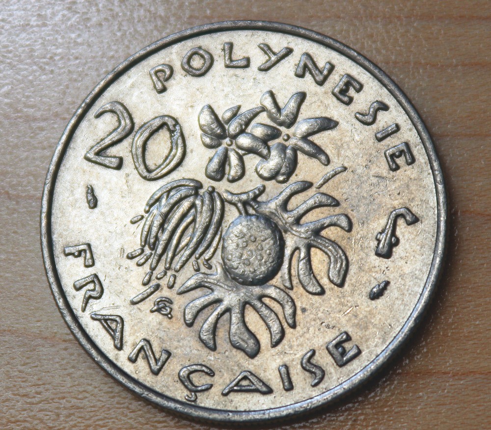 1975 French Polynesia 20 Francs