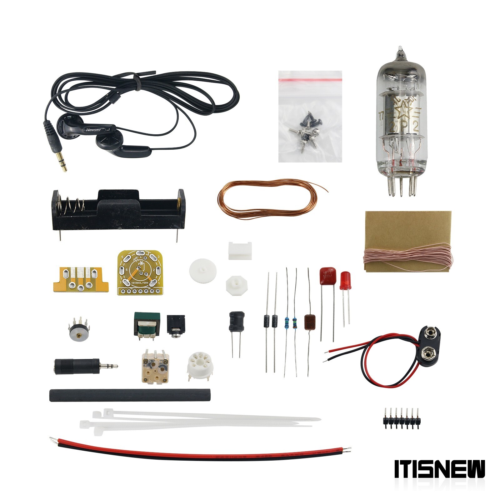 2P2 Tube Single Light MW Radio Kit Simple Radio Receiver Kit (without Shell)