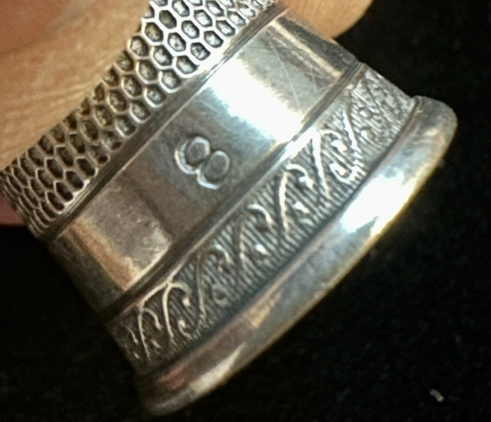 Vintage Sterling Silver Thimble 8
