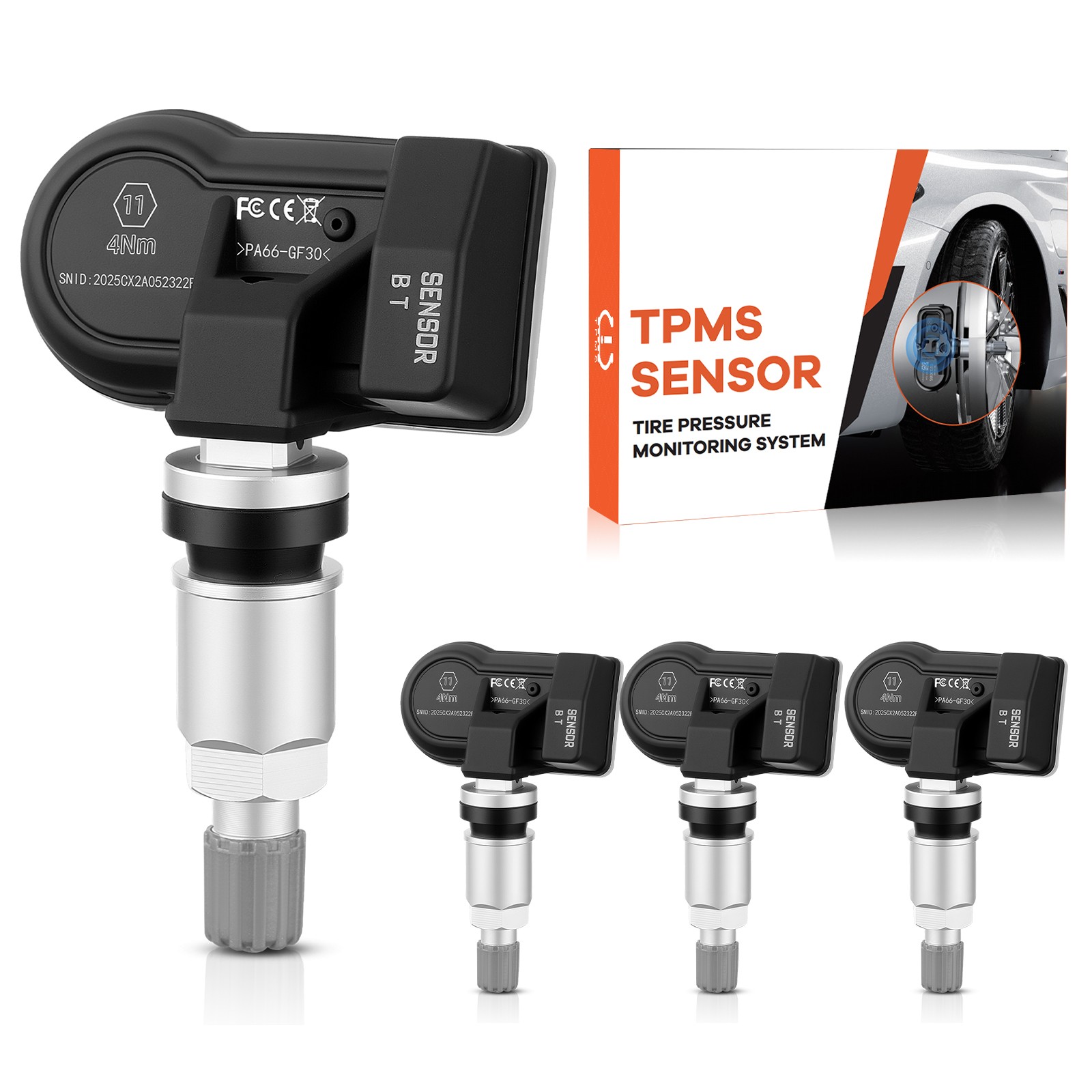 4Pcs TPMS Tire Pressure Monitoring Sensor 315MHz&433MHz for HONDA