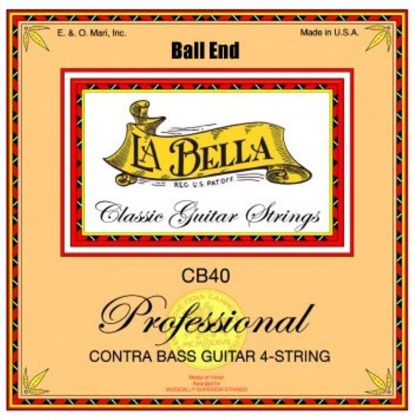 LABELLA PROFESSIONAL CONTRABASS 4 STRING GUITAR STRING SET CB40 BALL END