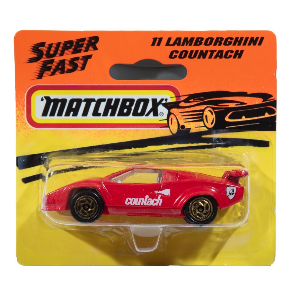 Matchbox SUPERFAST MB-11 Lamborghini Countach RED New Pack Split