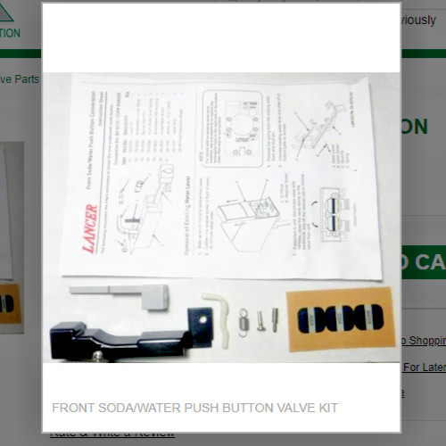 FRONT SODA/WATER PUSH BUTTON VALVE KIT # 82-5172