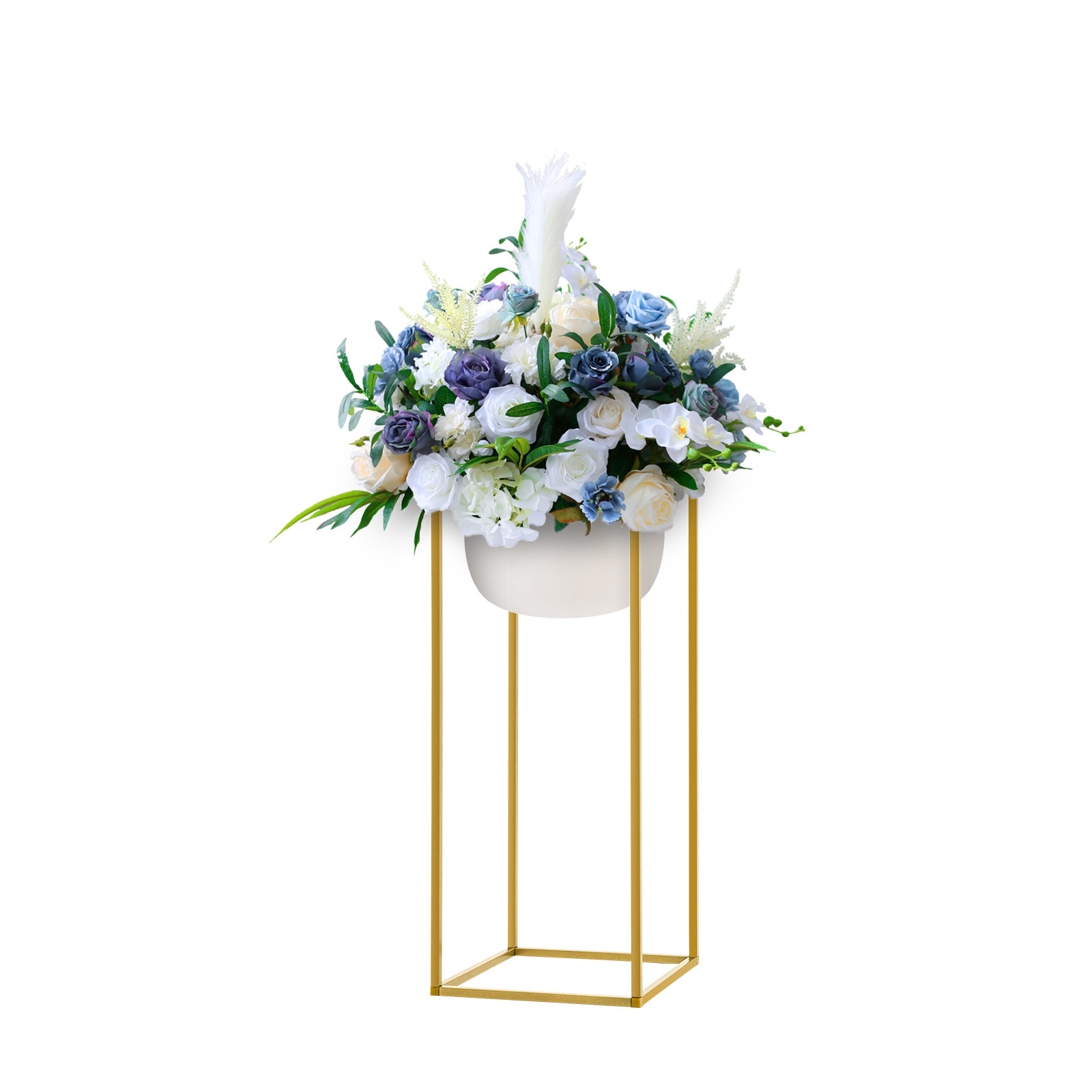 23.6in 10Pcs Tall Gold Metal Flower Stand for Wedding Table Centerpieces Decor