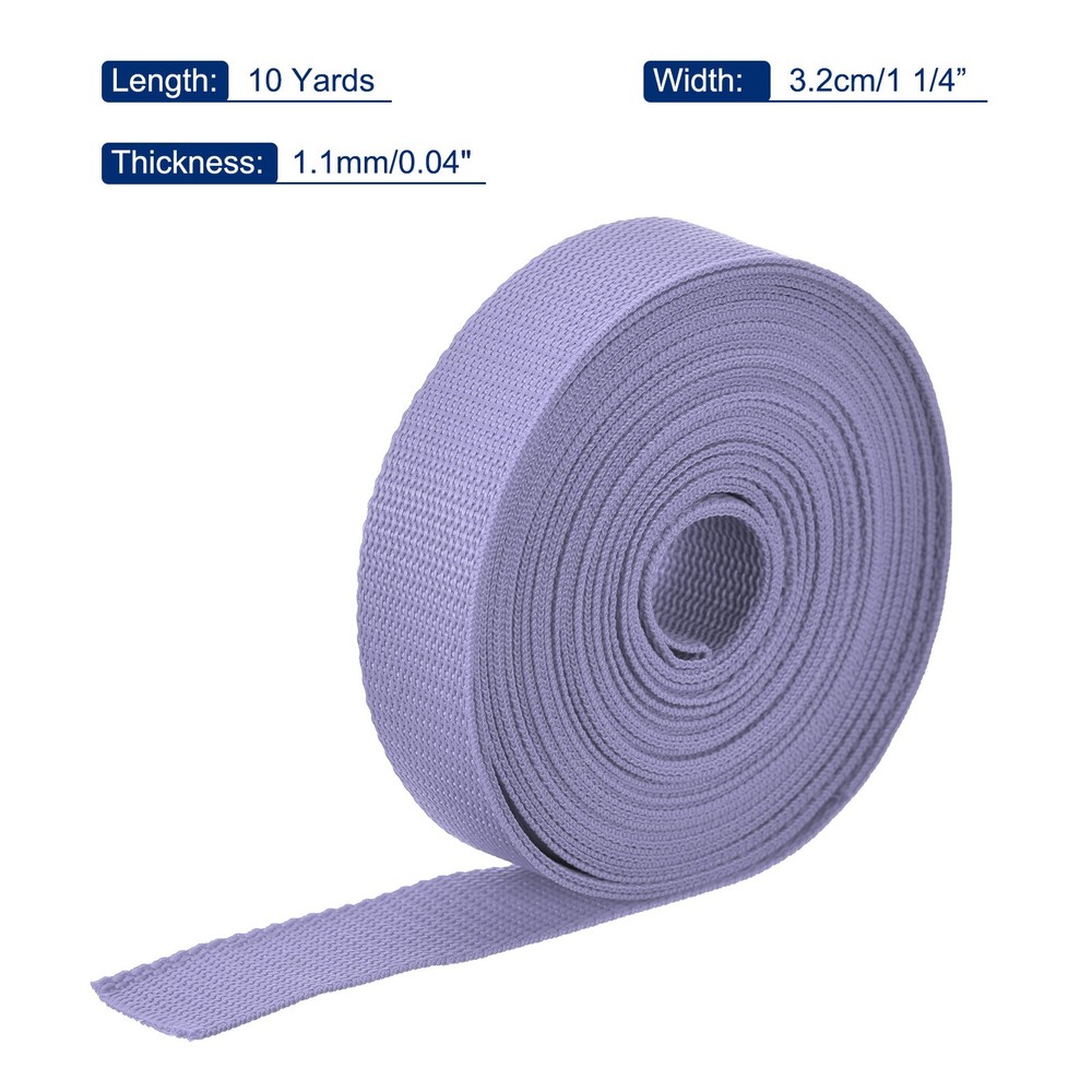 Lightweight Polypropylene Webbing Strap 1 1/4" 10 Yard Backpack Purple