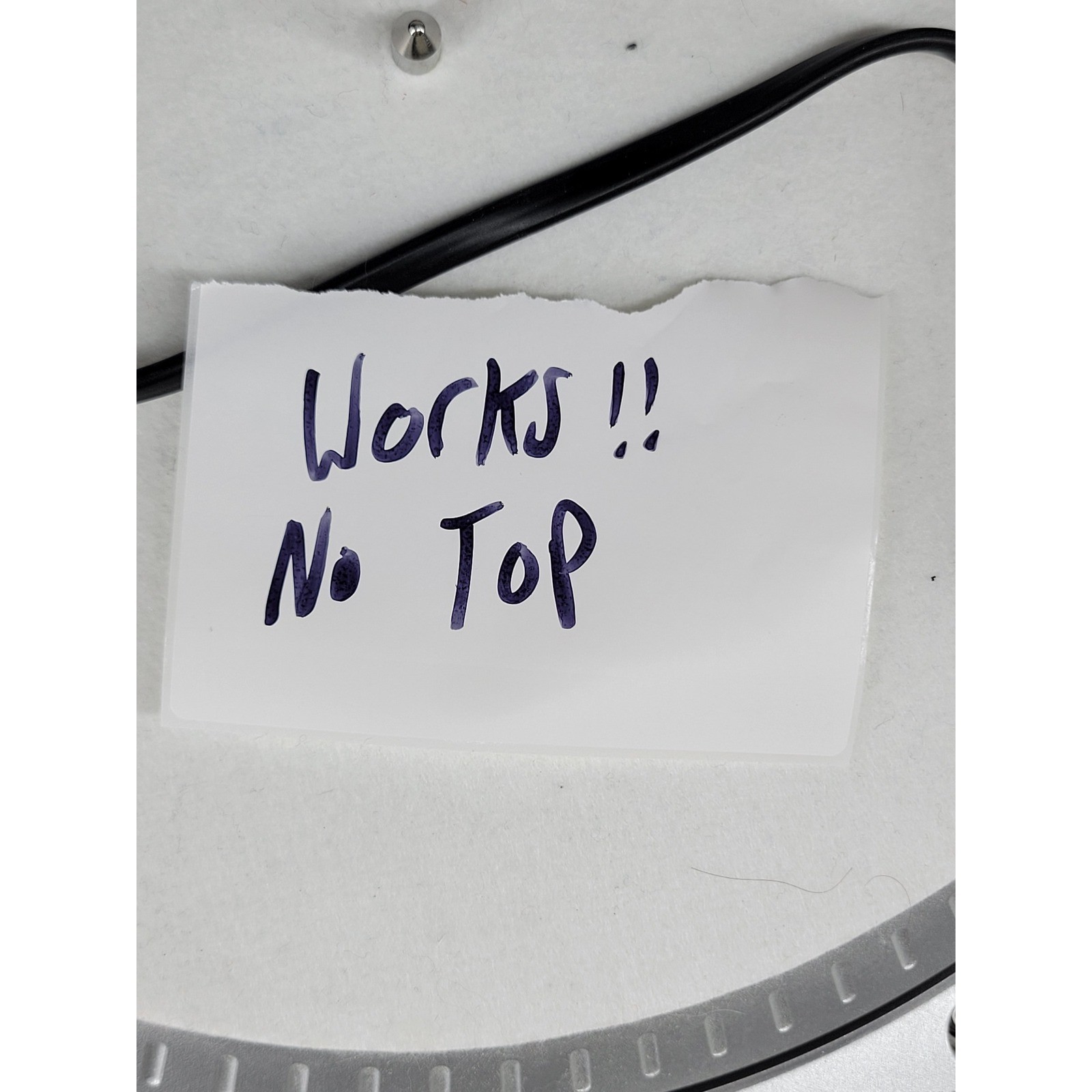 ION iTTUSB Silver USB Turntable Record Player 33 45 RPM Works No Top