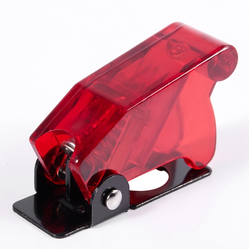 Plastic 12mm Toggle Switch Safety Cover Protector Guard 5Pcs Red T4O4
