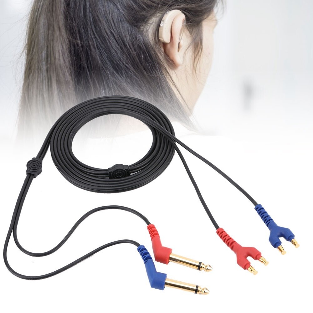 2m Headset Cable Wire for Headphone Conduction Audiometer Hearing Tester