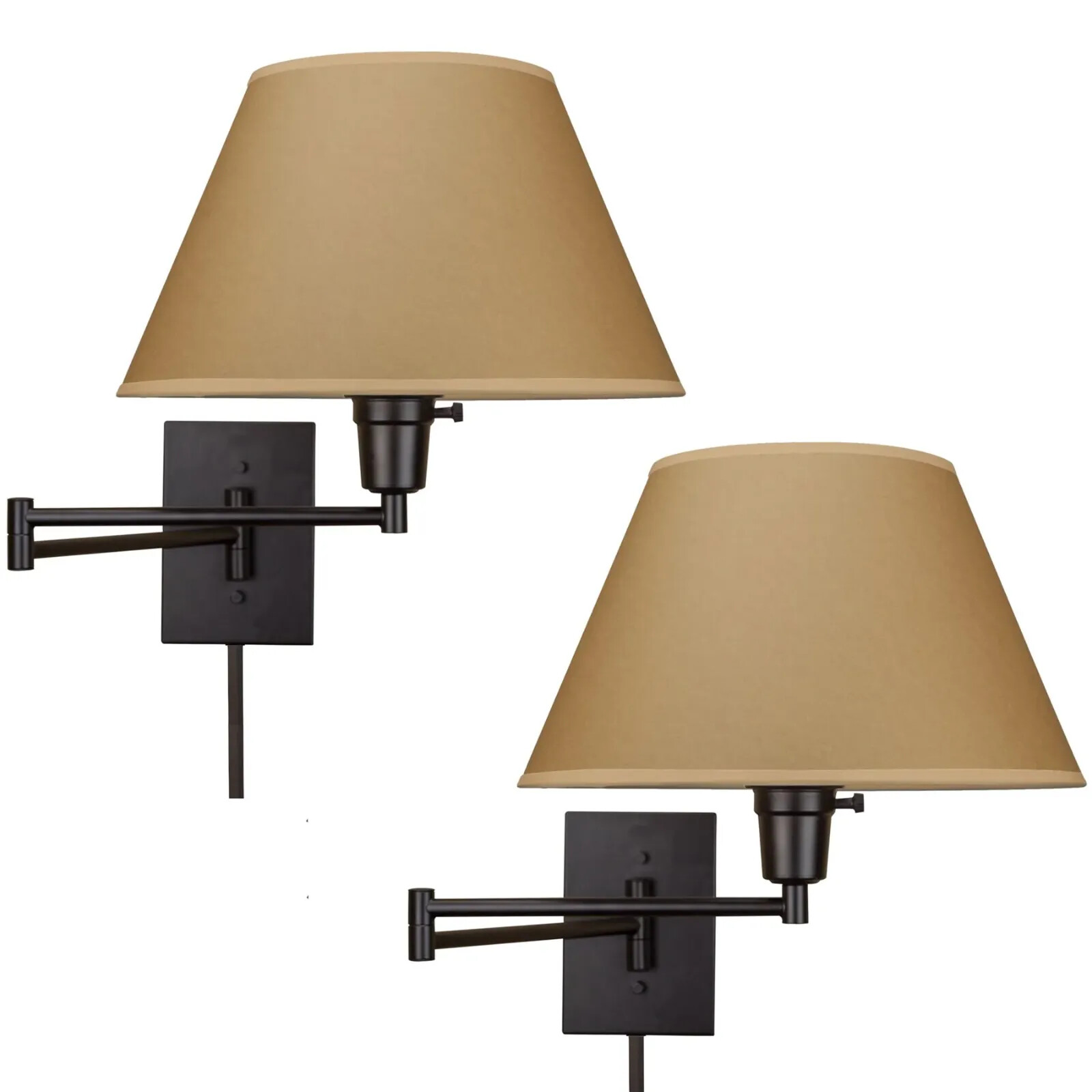 Kira Home Cambridge 13" Swing Arm Wall Lamp - Plug In/Wall Mount Multi-color opt