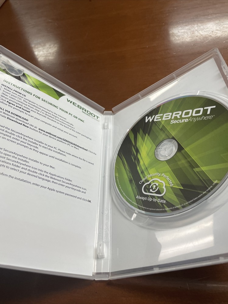 Webroot Secure Anywhere Internet Security - Full Version for Windows & Mac
