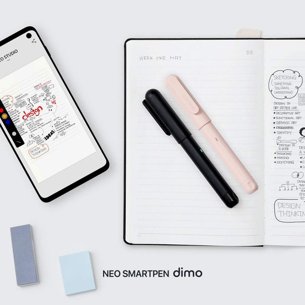neo smartpen dimo bluetooth digital pen w 2 gb internal memory IOS & Android Pnk