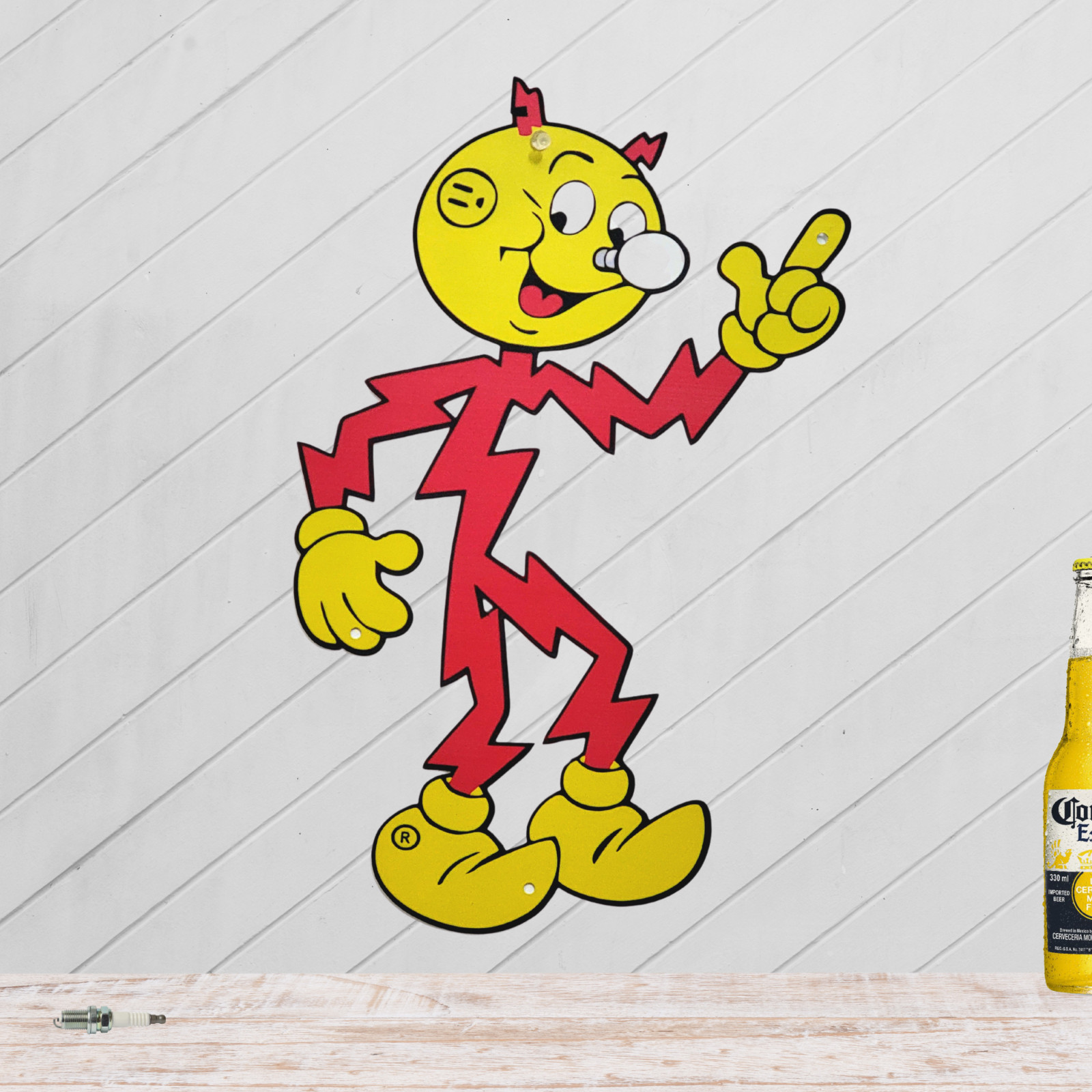 REDDY KILOWATT METAL SIGN ELECTRICITY POWER COMPANY GENERAL ELECTRIC