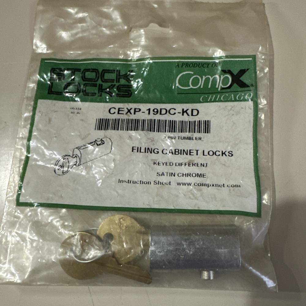 COMPX CEXP-19DC-KD FILING CABINET LOCK LESS ATTACHING SCREW