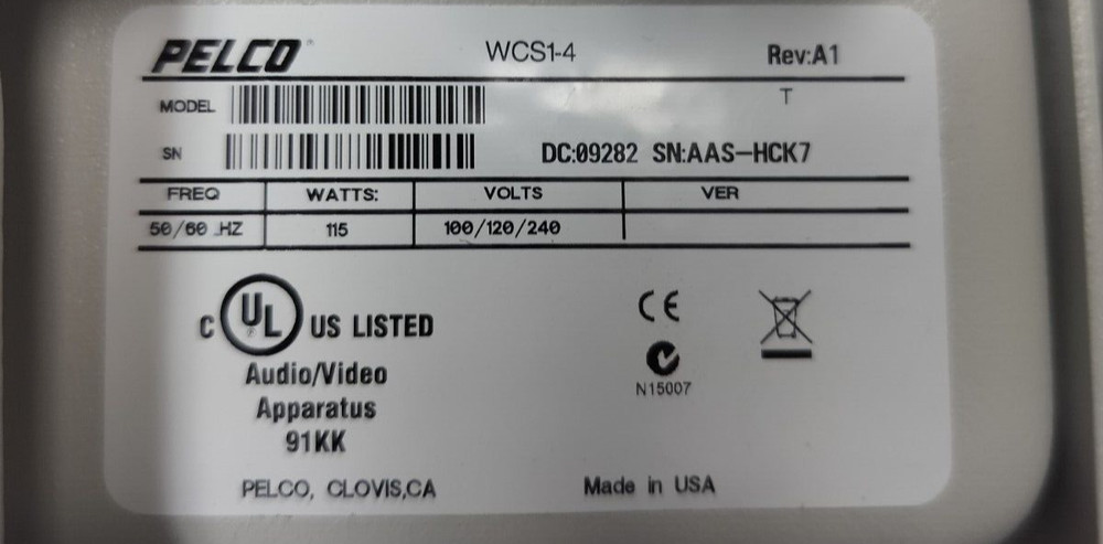 Pelco WCS1-4 Outdoor Single Output