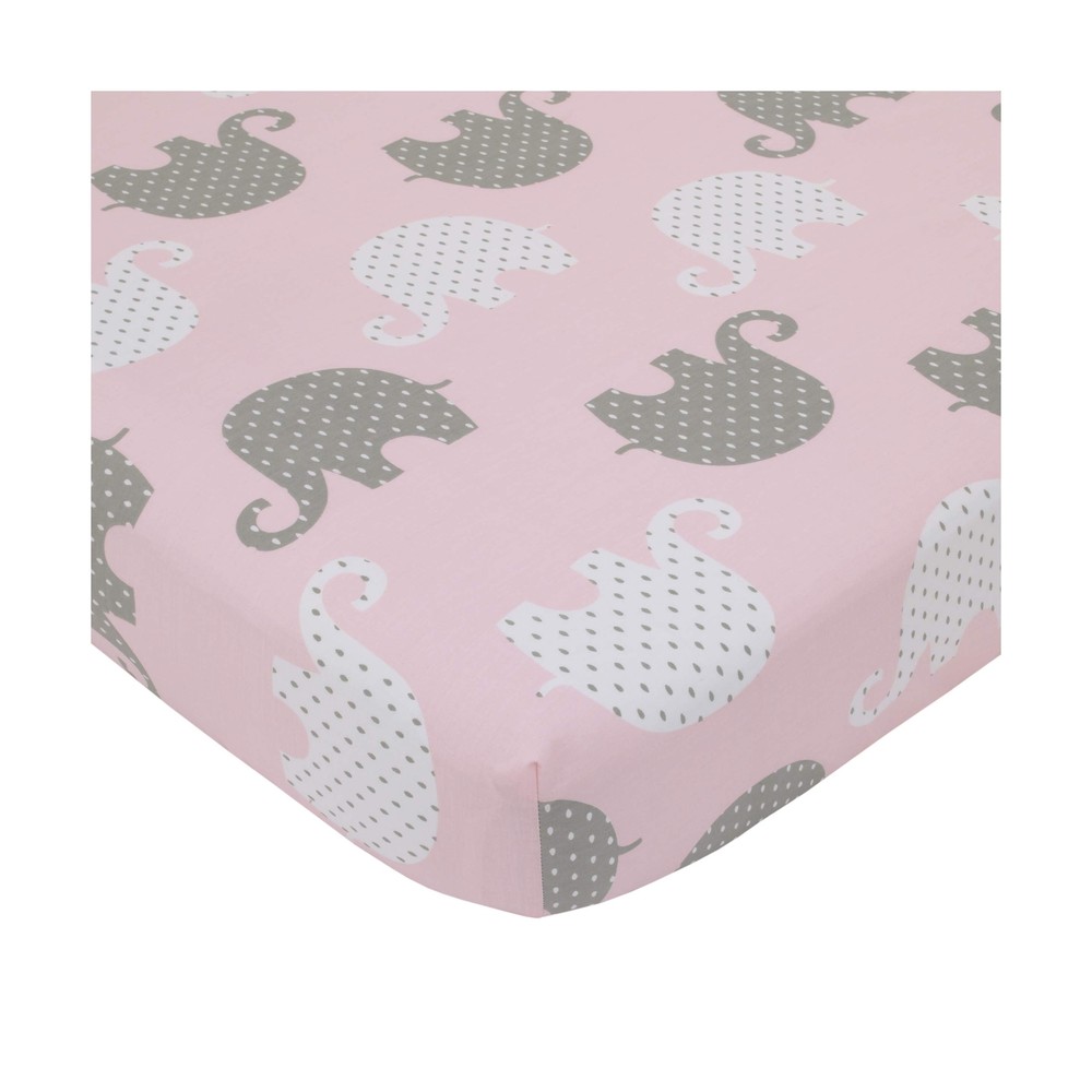 NOJO Dreamer - Pink/Grey Elephant 8 Piece Comforter Set