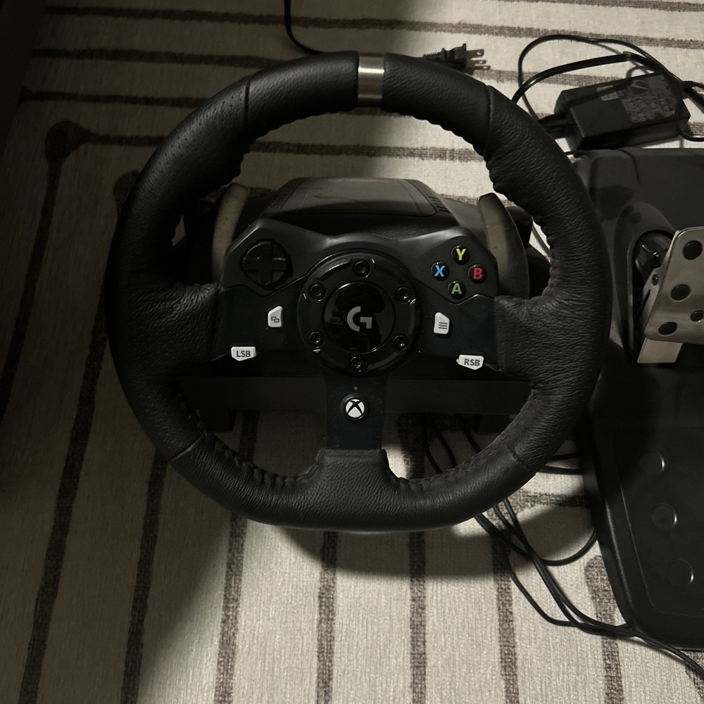 Logitech Steering Wheel, Pedal Set & Power Adapter Video Game Accessory Bundle