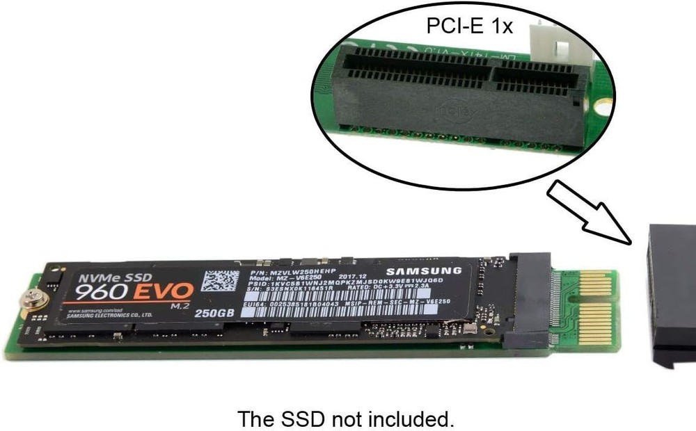 Lightweight PCIe 3.0 X1 Adapter for M-key M.2 NGFF - Maximum Data Performance