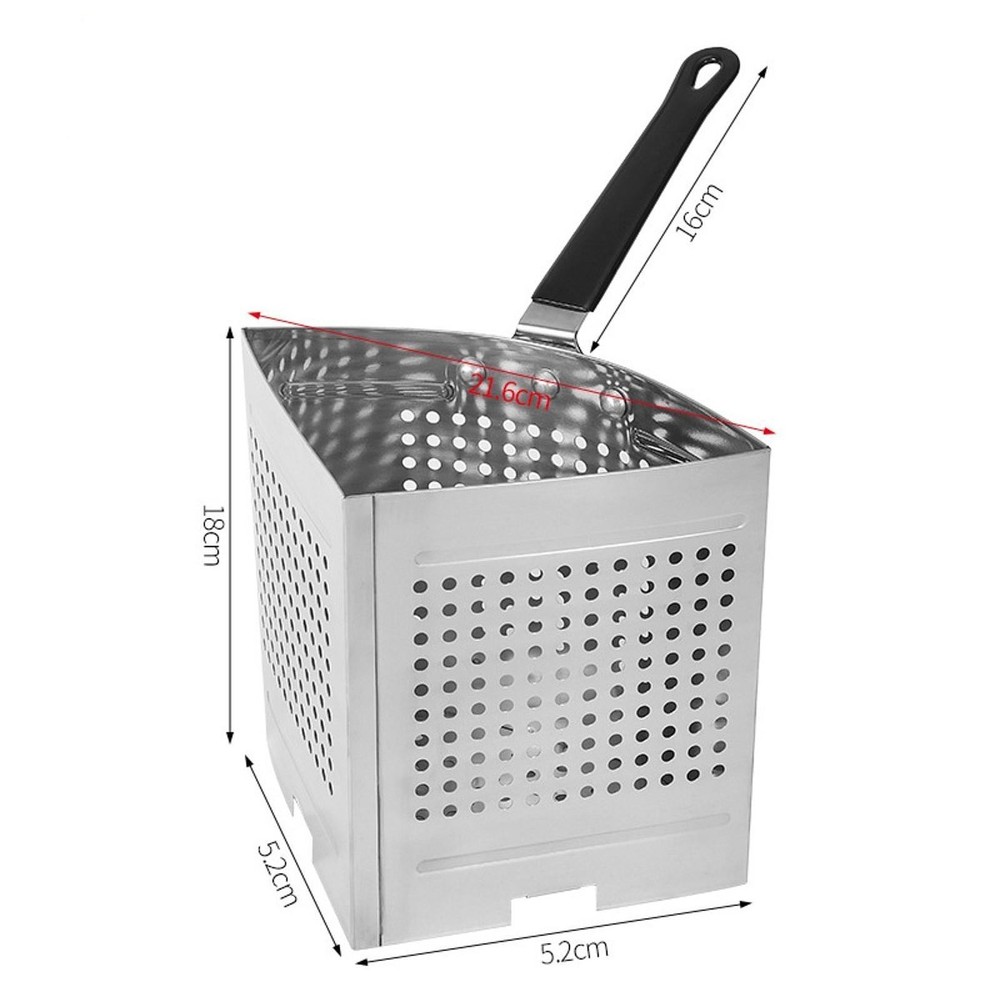 Pasta Cooker Strainer Basket Insert Versatile Sturdy Perforated Deep Pocket