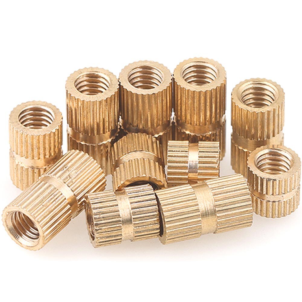 M4 Outer Diameter 5mm/6mm Brass Knurled Nuts Threaded Round Insert Embedded Nuts