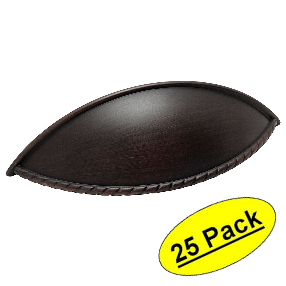 *25 Pack* Cosmas Oil Rubbed Bronze Cabinet Hardware Cup Pulls #9237ORB