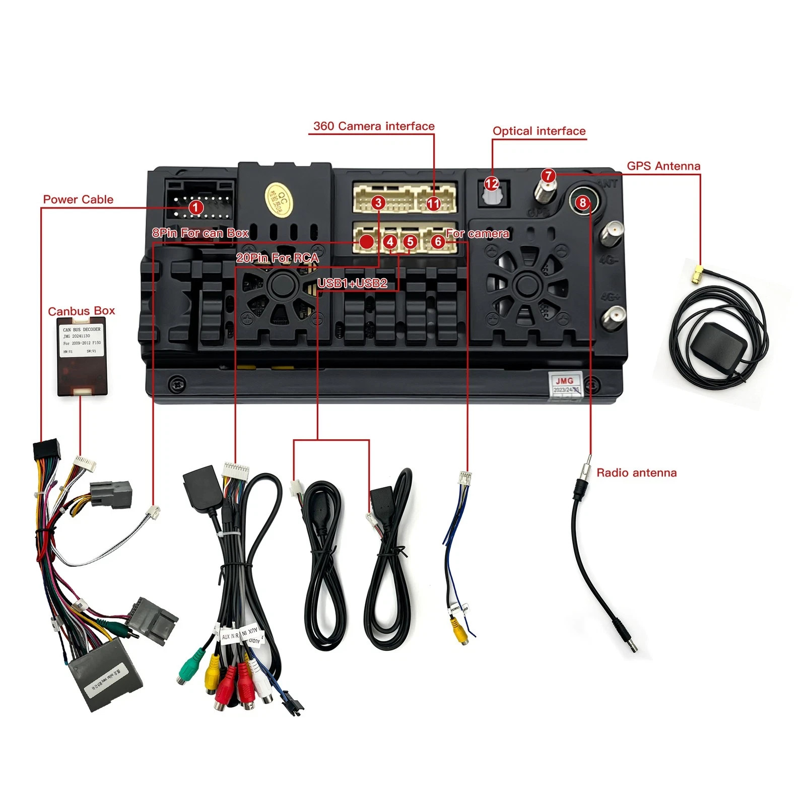 12.1"Android Car Radio Stereo For Ford F-150 2009 2010 2011 2012 2013 Carplay