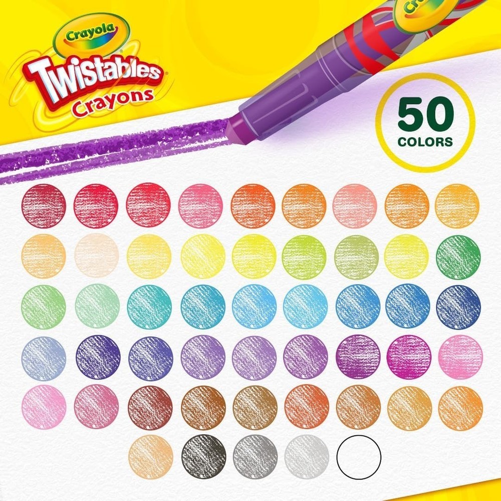 Crayola 523420 Mini Twistables Crayons Set - 50 Count