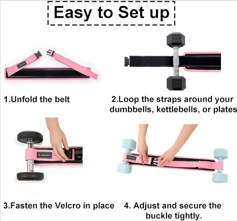 Hip Thrust Belt For Dumbbells And Kettlebells Adjustable Length