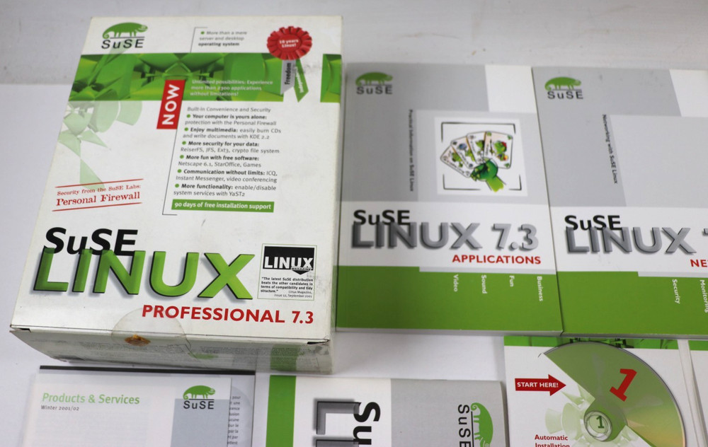 SuSE Linux 7.3 Professional 8 Disc CD Rom -
