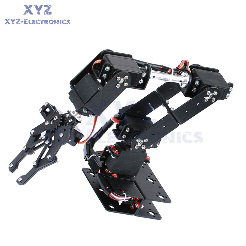 Robotic Arm Kit 6DOF Programming Robot Arm DIY Clamp Claw Kit without Servo