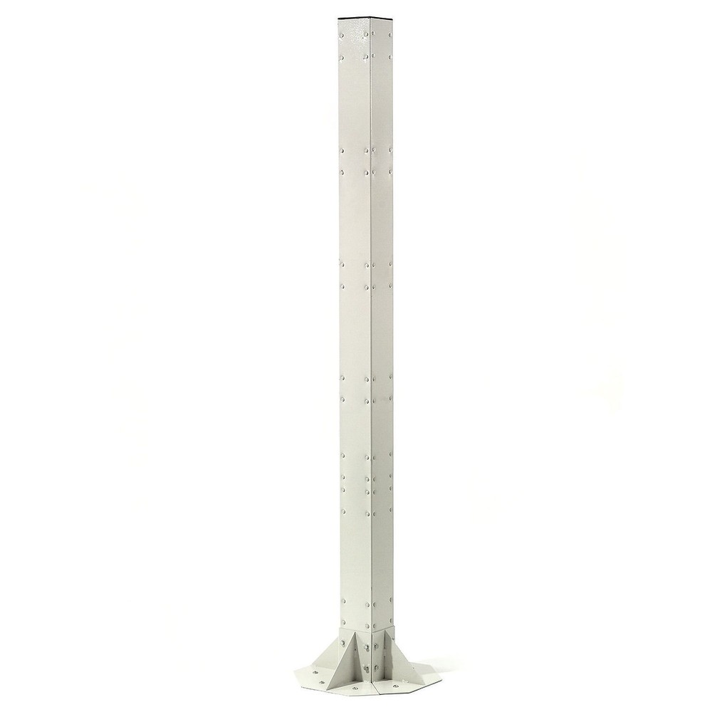 Steel Post with Fixed Base Beige81"H