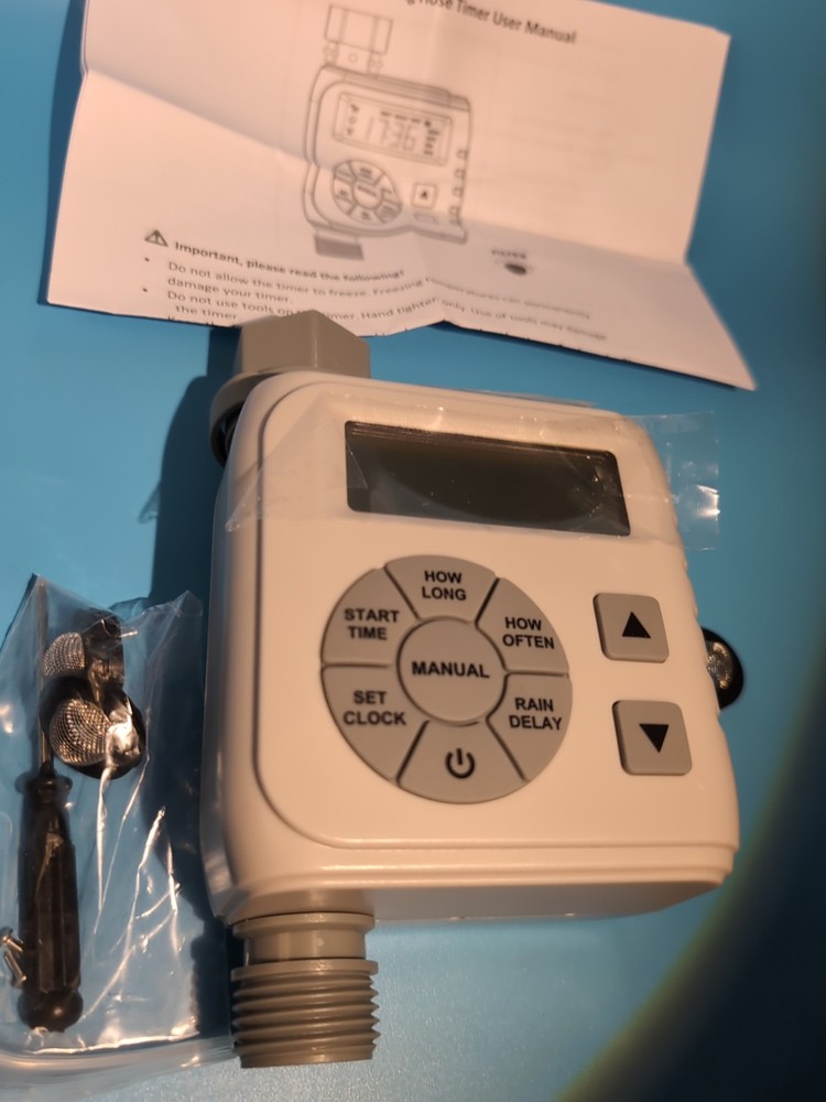 Sprinkler Timer, Programmable Irrigation Water Timer for Garden Hose, Solar/Batt