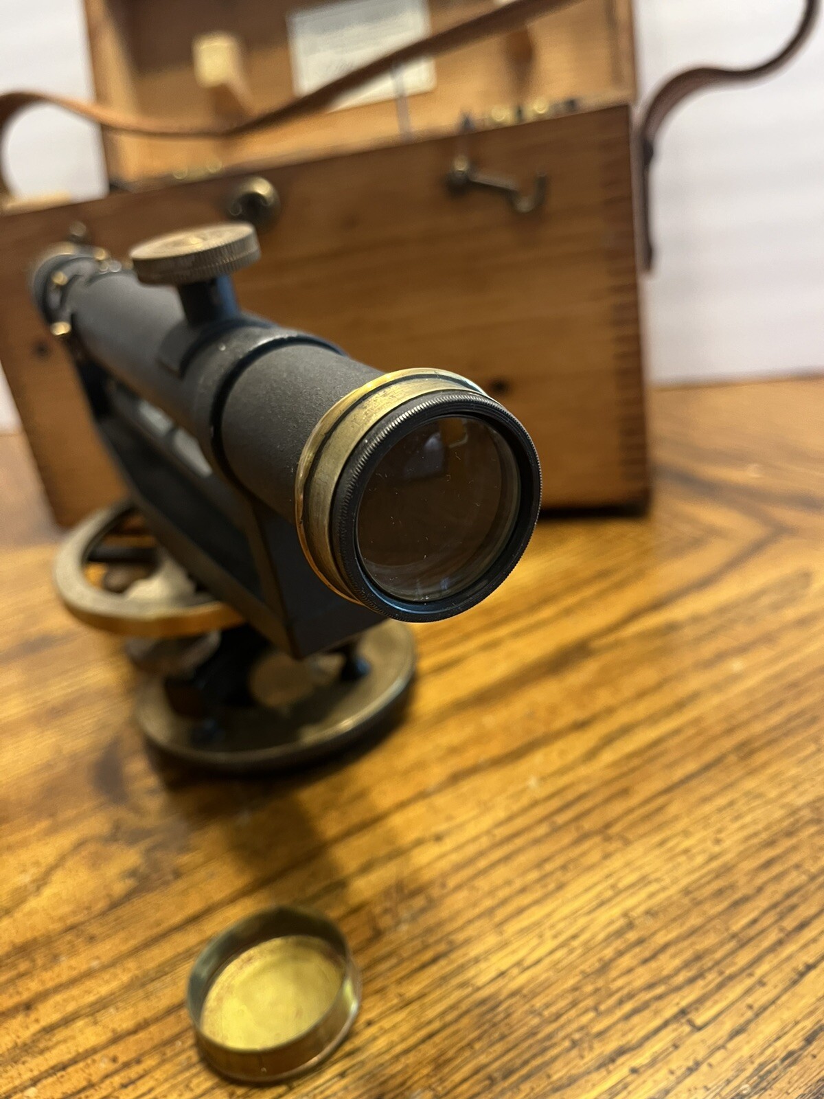 Antique 1924 Kueffel & Esser Co Model 5109 Surveyor Transit W/ Orig Tripod