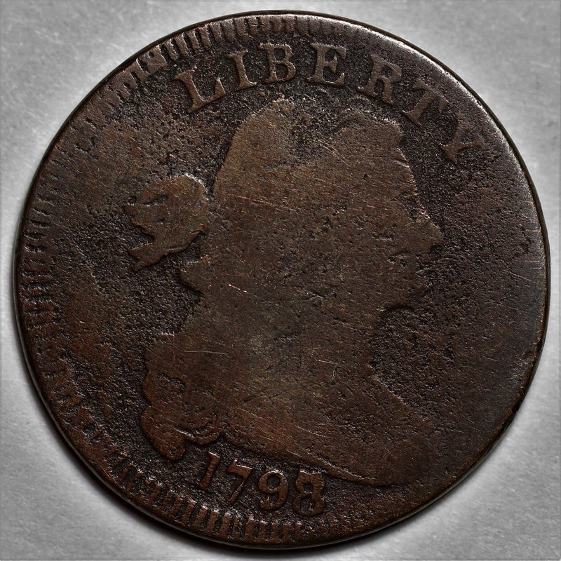 1798/7 Draped Bust Large Cent - US 1c Copper Coin