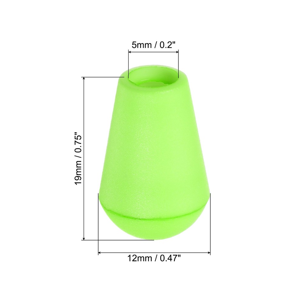 20 Pack Bell End Stopper Cord Rope Lock for Drawstring Bag Green