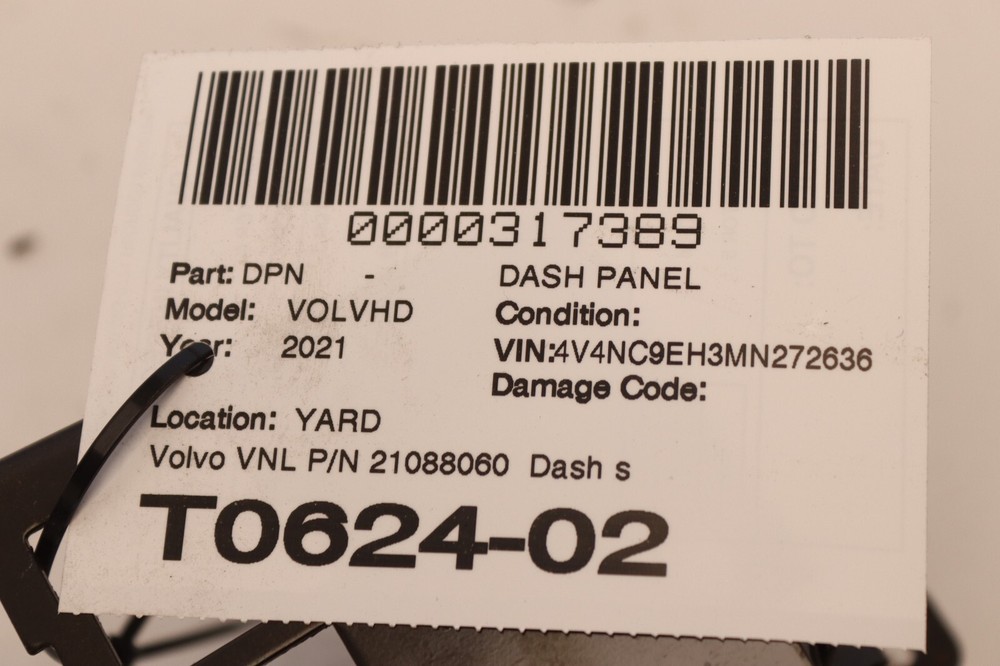 2019-2023 VOLVO VNL DASH SUBSTRUCTURE BRACKET FRAME SUPPORT 21088060 OEM