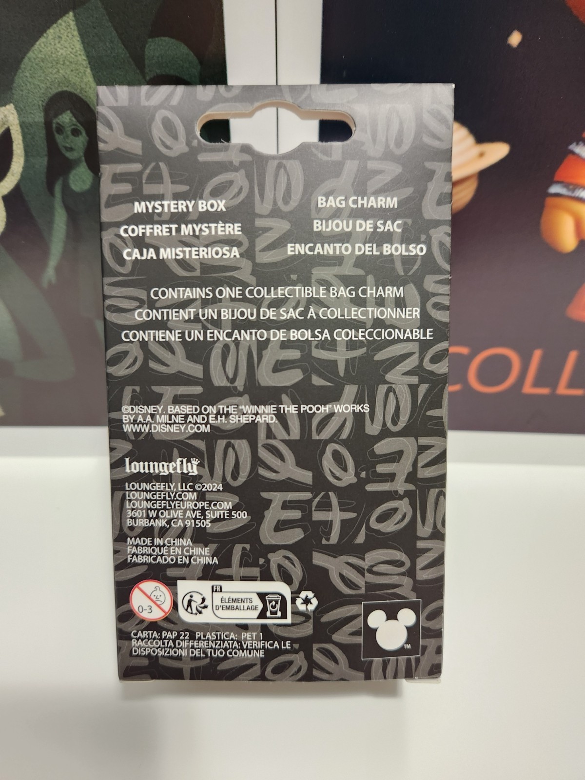 Disney Loungefly Mini Backpack Keychain Bag Charm EEYORE Winnie The Pooh 🫏