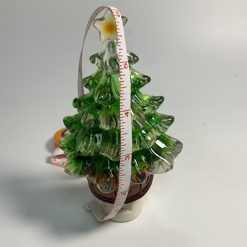 Christmas Tree Night Light - Plug in Ceramic 6" Plastic