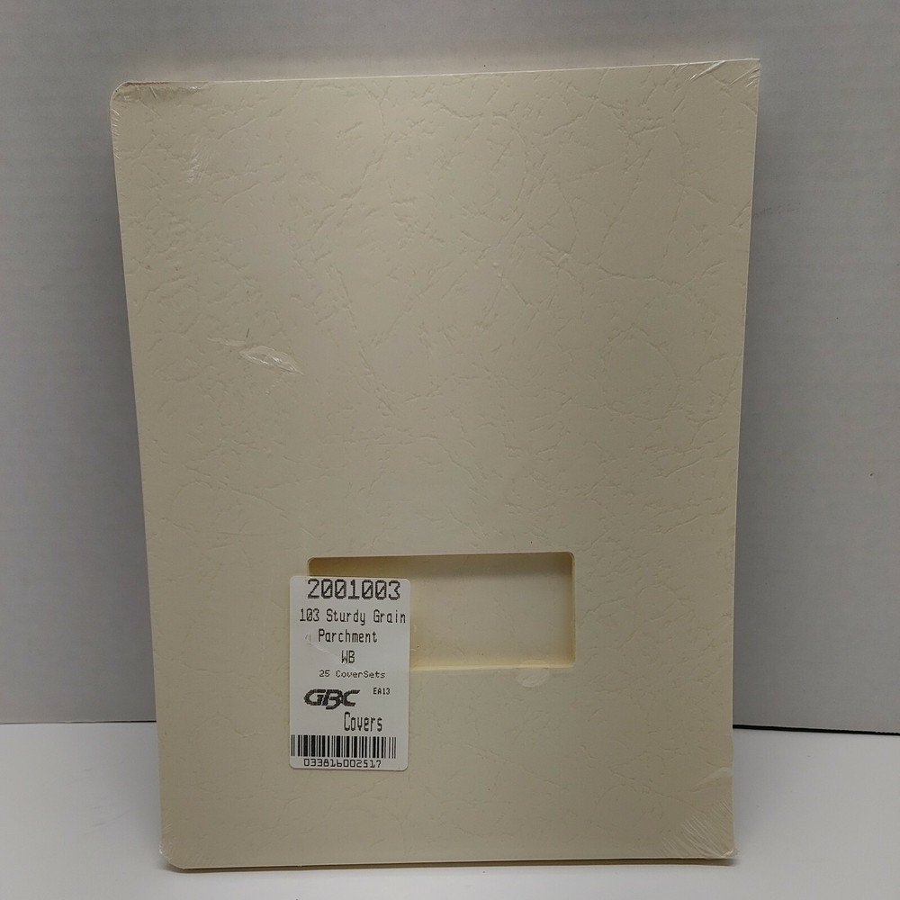 GBC Sturdy Grain Parchment Presentation Covers Plastic Binding 25 sets 2001003