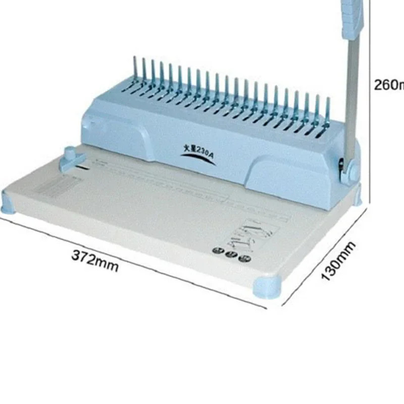 Upgrade 230A Binding Machine Contract Document Apron Clip Manual Comb Binding