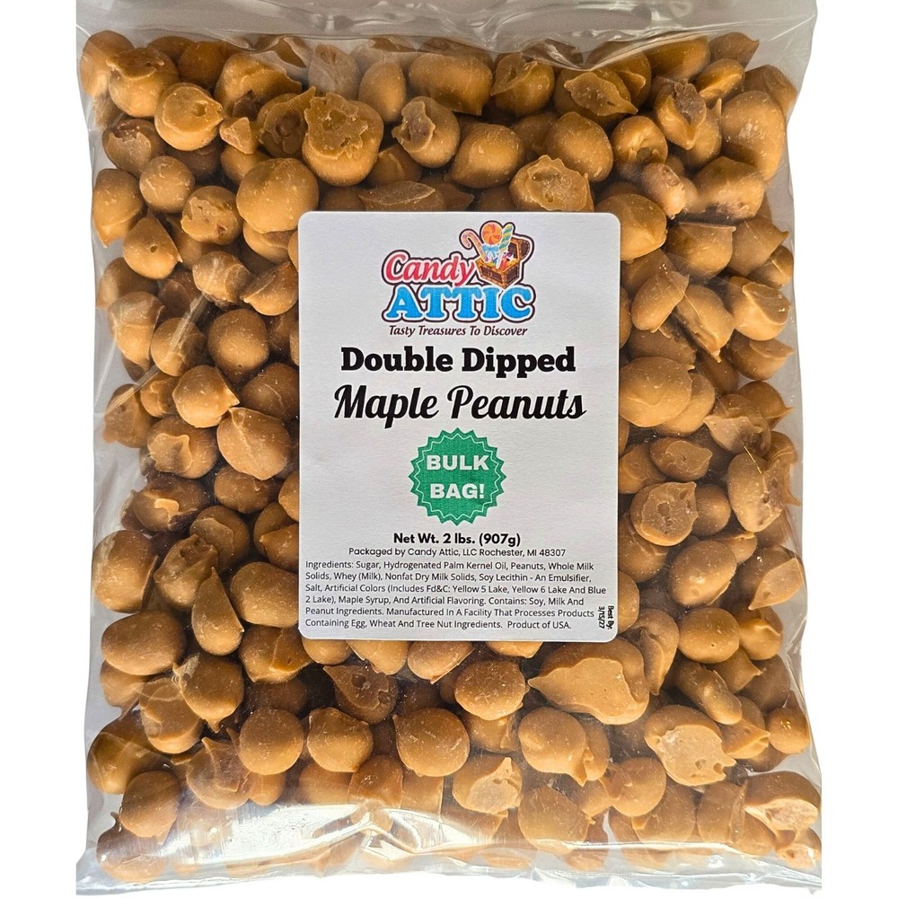 Double Dipped Maple Peanuts Candy ~ Maple Nuts ~ 2 LB Bulk Bag