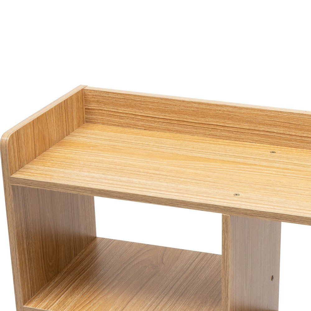 Filing Cabinet, Storage Shelf, Mobile Printer Stand Rubberwood