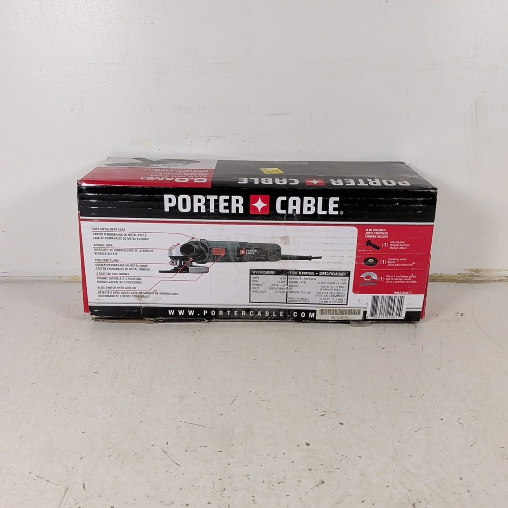 NEW PORTER-CABLE PC60TAG 6.0 Amp 4-1/2" Angle Grinder