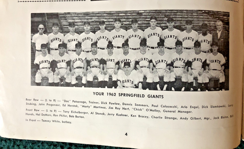 Springfield Giants Class "AA" BASEBALL AUTOGRAPHS 1963 Al Erickson & Frank Corej