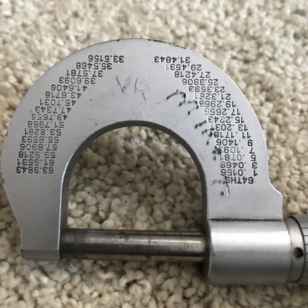 Fowler Outside Micrometer 0-1" Range .0001" Graduation