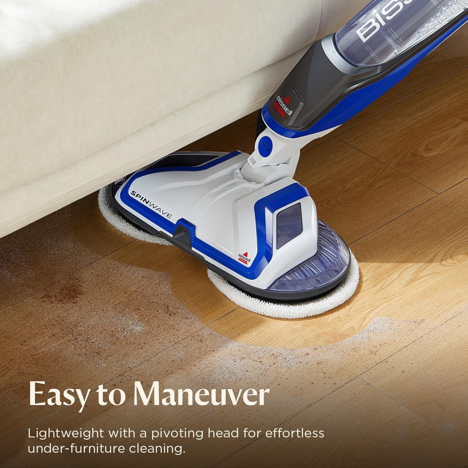 SpinWave Hard Floor Expert Corded Spin Mop Cleaner with Washable mop Pads for Se