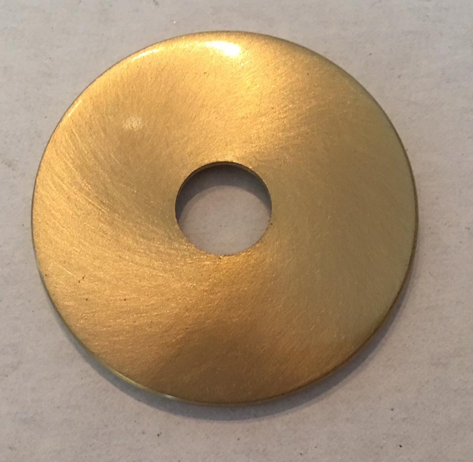 1-1/2" SOLID BRASS TURNED CHECK RING NEW LAMP PART