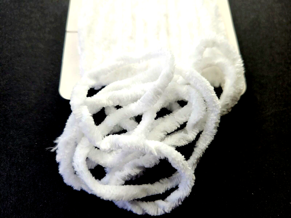 CHENILLE - SNOW WHITE - Fine - Small & Medium - Fly & Jig Tying Material - NEW!