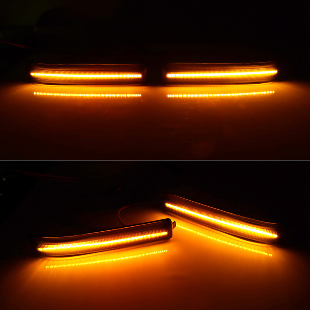 For 09-14 Ford F-150 Smoked LED Side Mirror Turn Signal Marker Reflector Lights