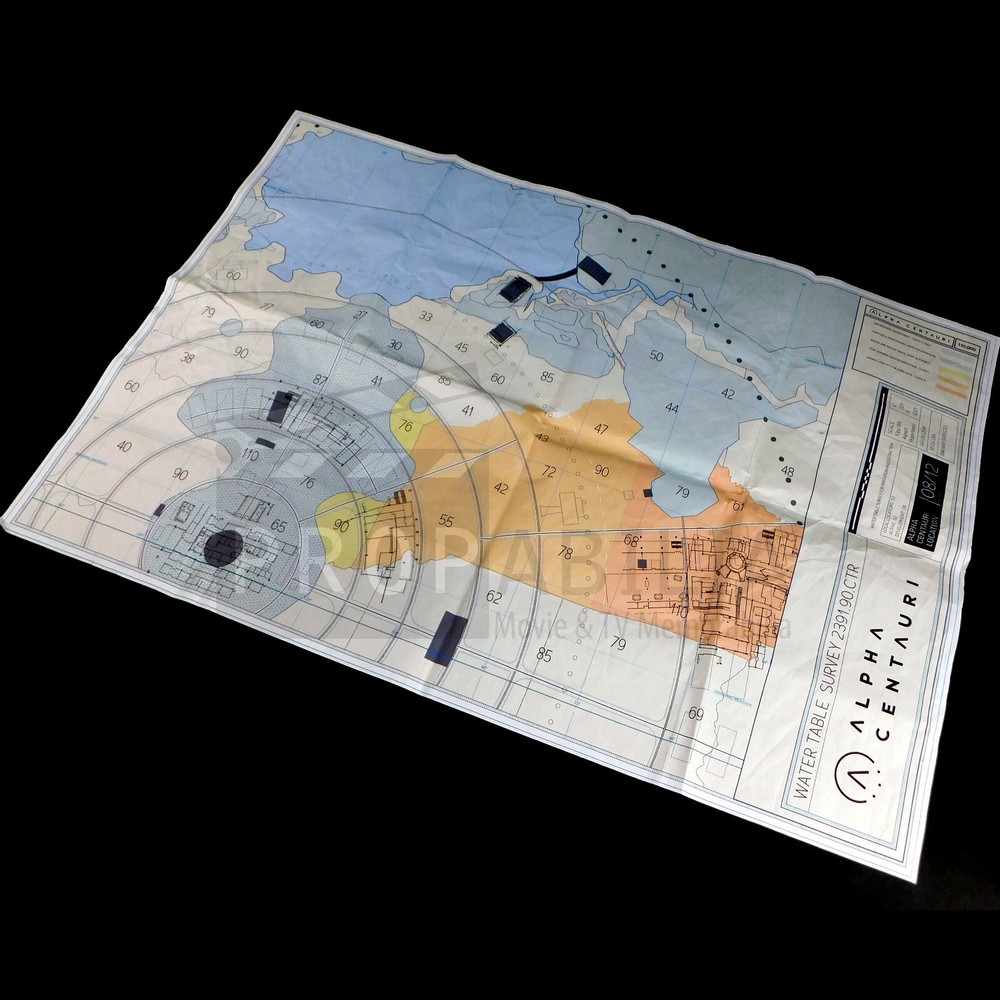 LOST IN SPACE Large Alpha Centauri Map Original Prop (0909-9267)