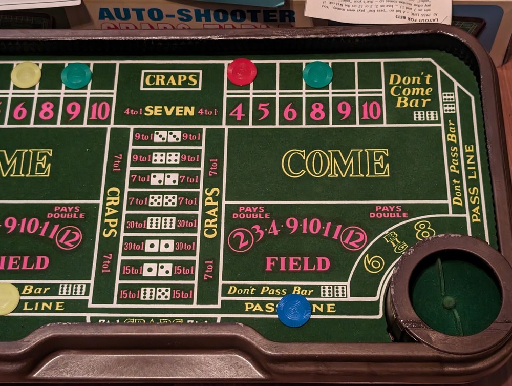 Vintage Waco Auto Shooter Craps Gambling Table Automatic Dice Roller Working CIB